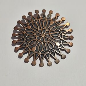 Vintage Large Copper Brooch